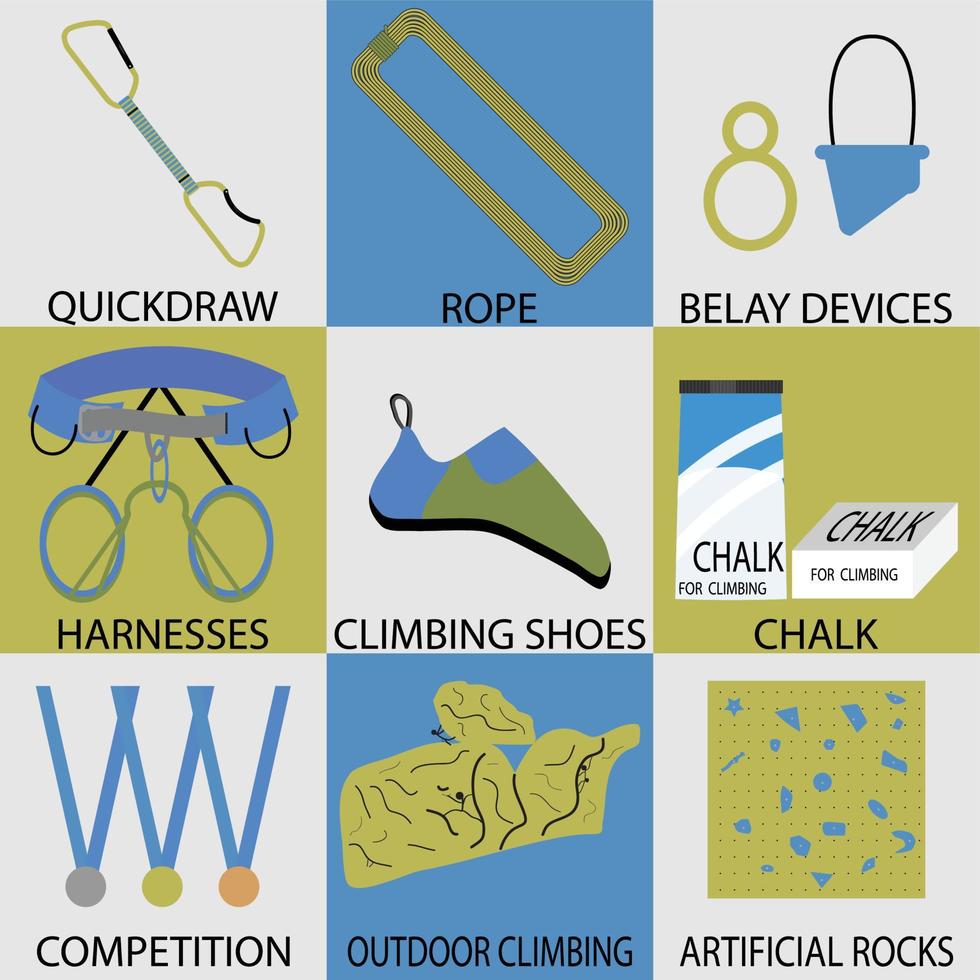 Set icon sport climbing vector