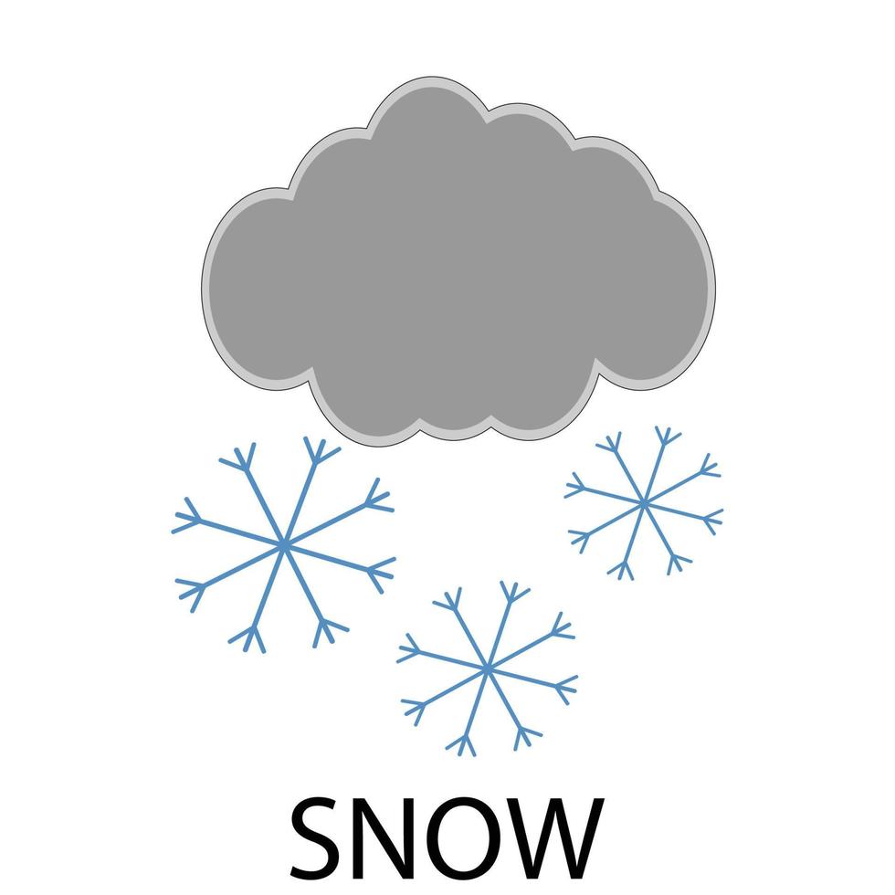 Icon weather snow vector