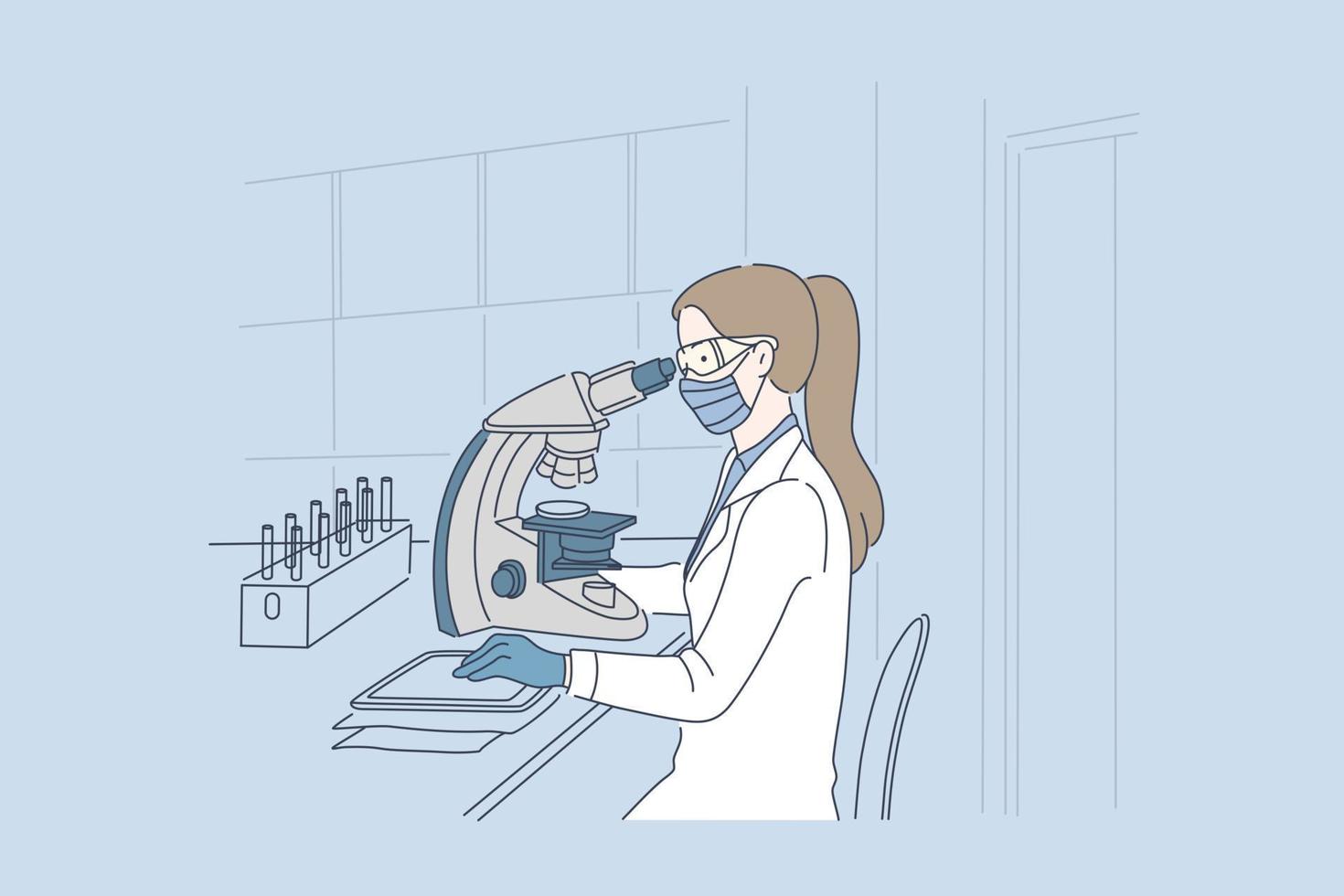 Health, science, medicine concept. vector