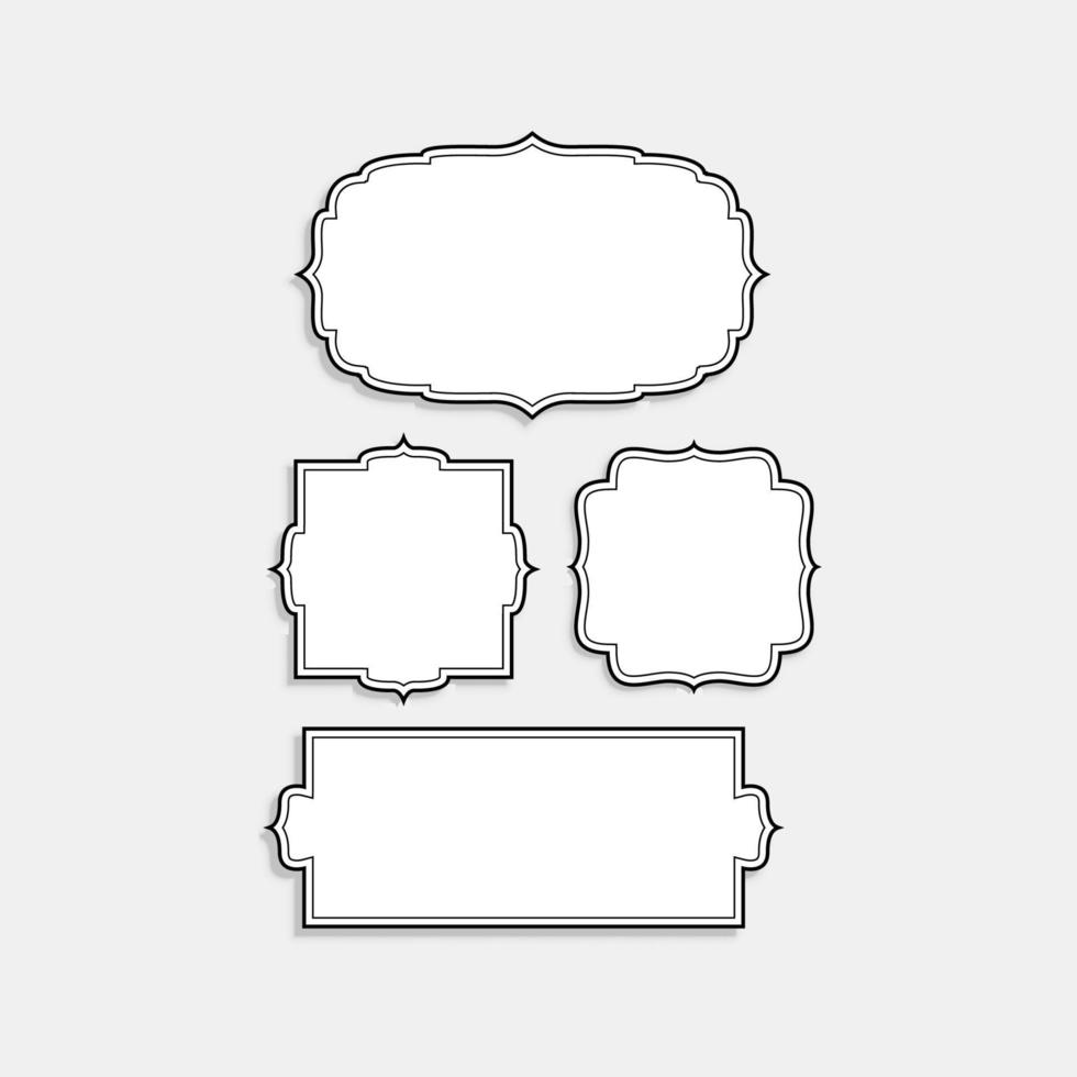 collection of vintage frames vector