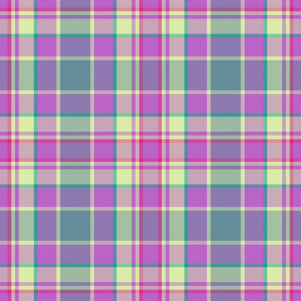 Check seamless plaid. Fabric tartan vector. Background texture pattern textile. vector