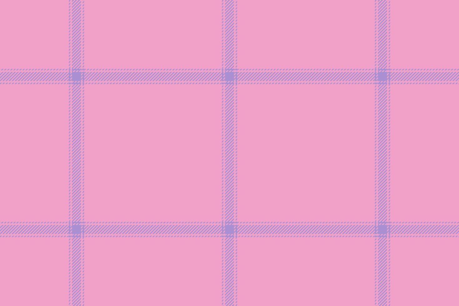 Plaid background, check seamless pattern in pink. Vector fabric texture for textile print, wrapping paper, gift card or wallpaper.