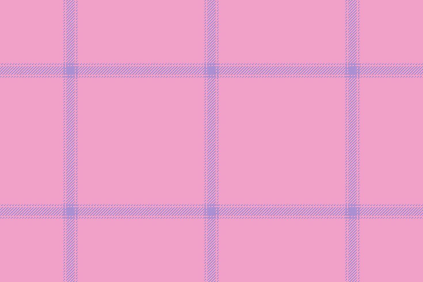 Plaid background, check seamless pattern in pink. Vector fabric texture for textile print, wrapping paper, gift card or wallpaper.