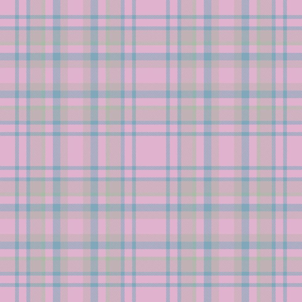Plaid seamless pattern in pink. Check fabric texture. Vector textile print.