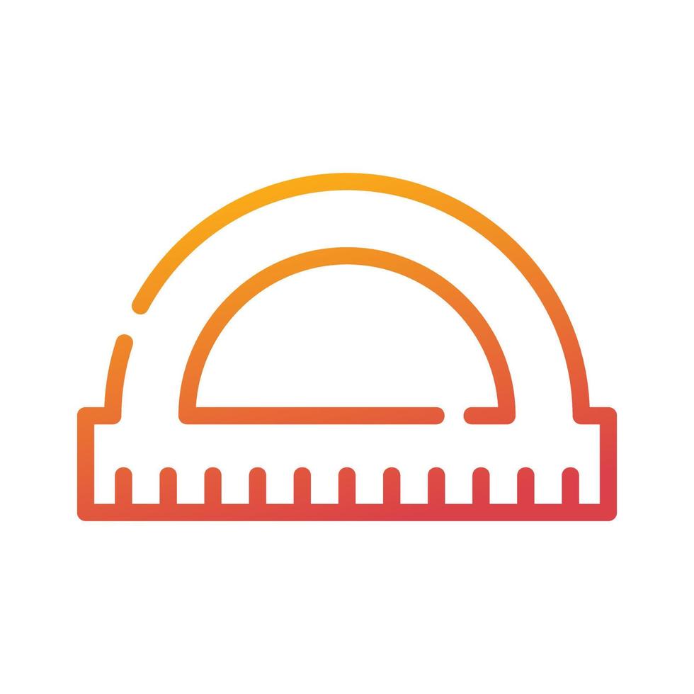 angle ruler carpentry tool gradient icon vector illustration