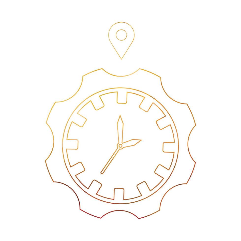 hora reloj con alfiler ubicación aislado icono vector ilustración diseño vector ilustración diseño