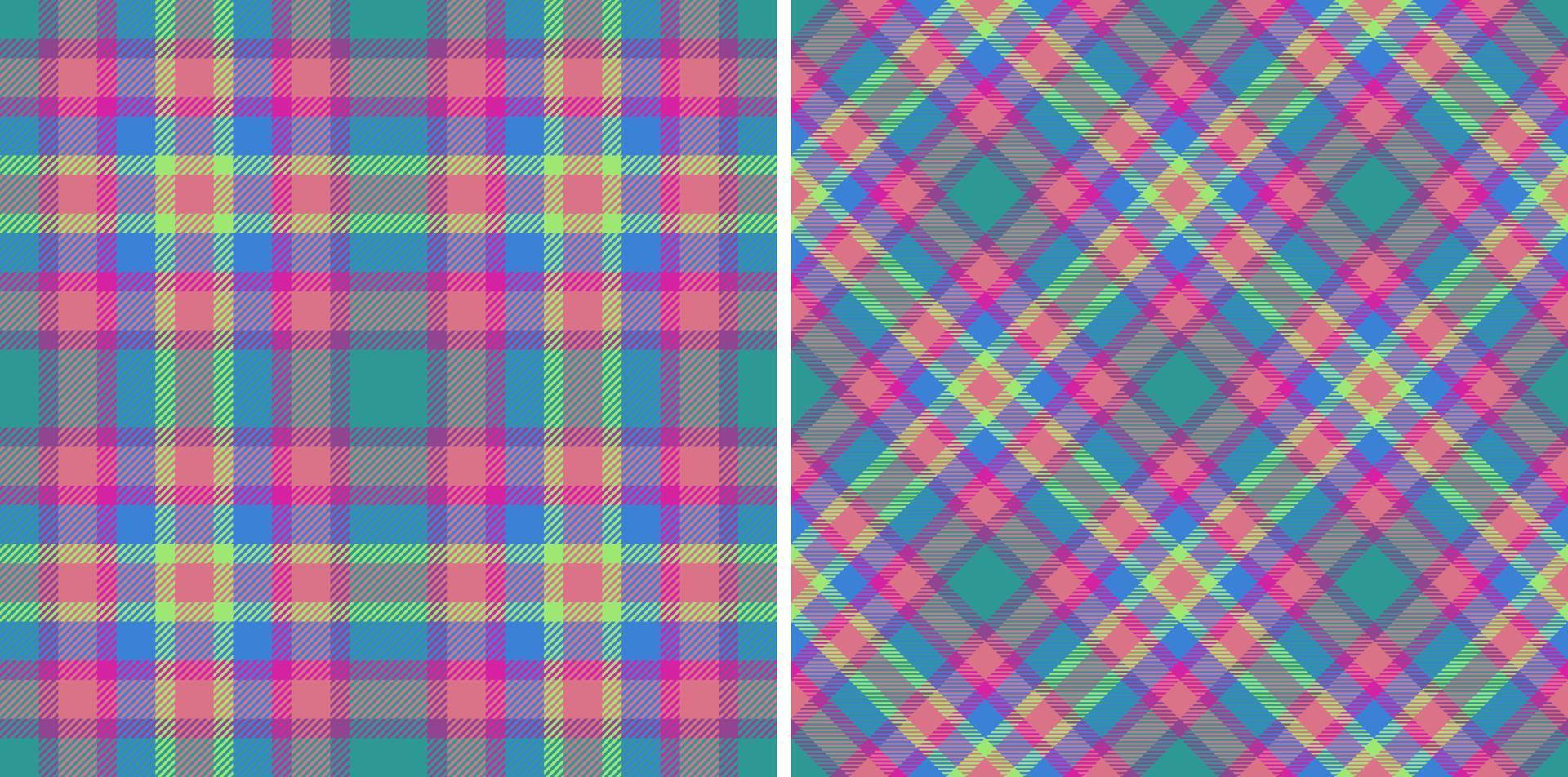 Fabric plaid texture. Vector check textile. Seamless background tartan pattern.