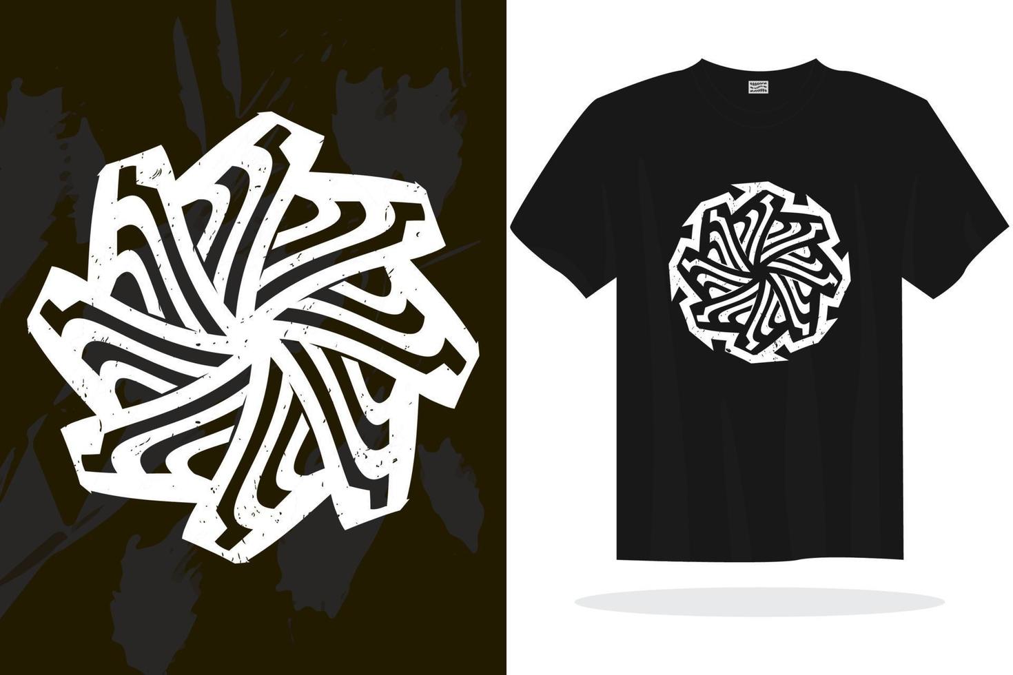 Modern t shirt design with random vector graphics