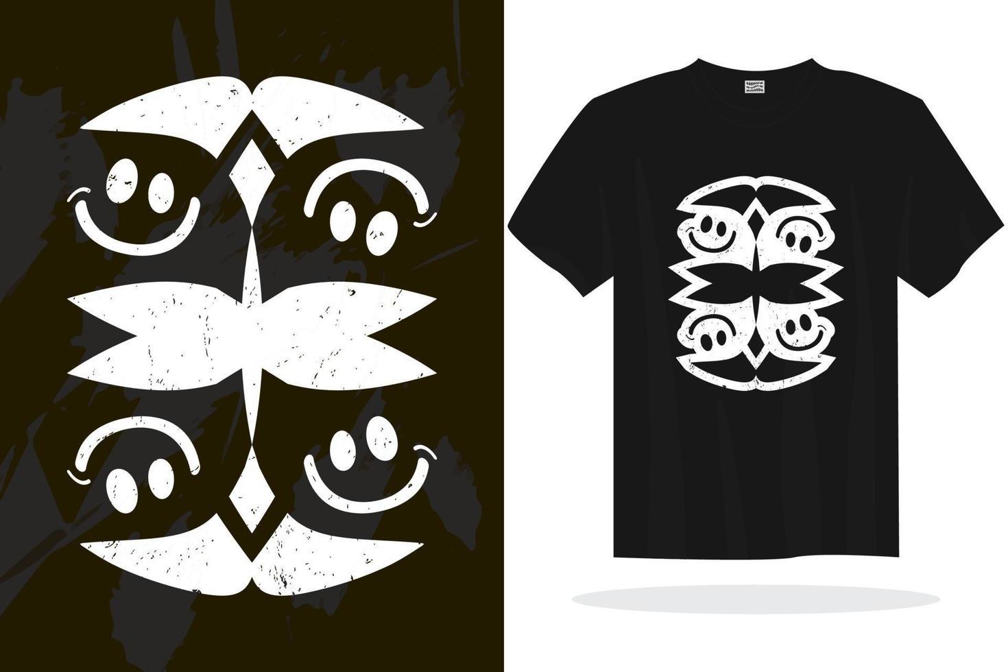 Modern t shirt design with random vector graphics