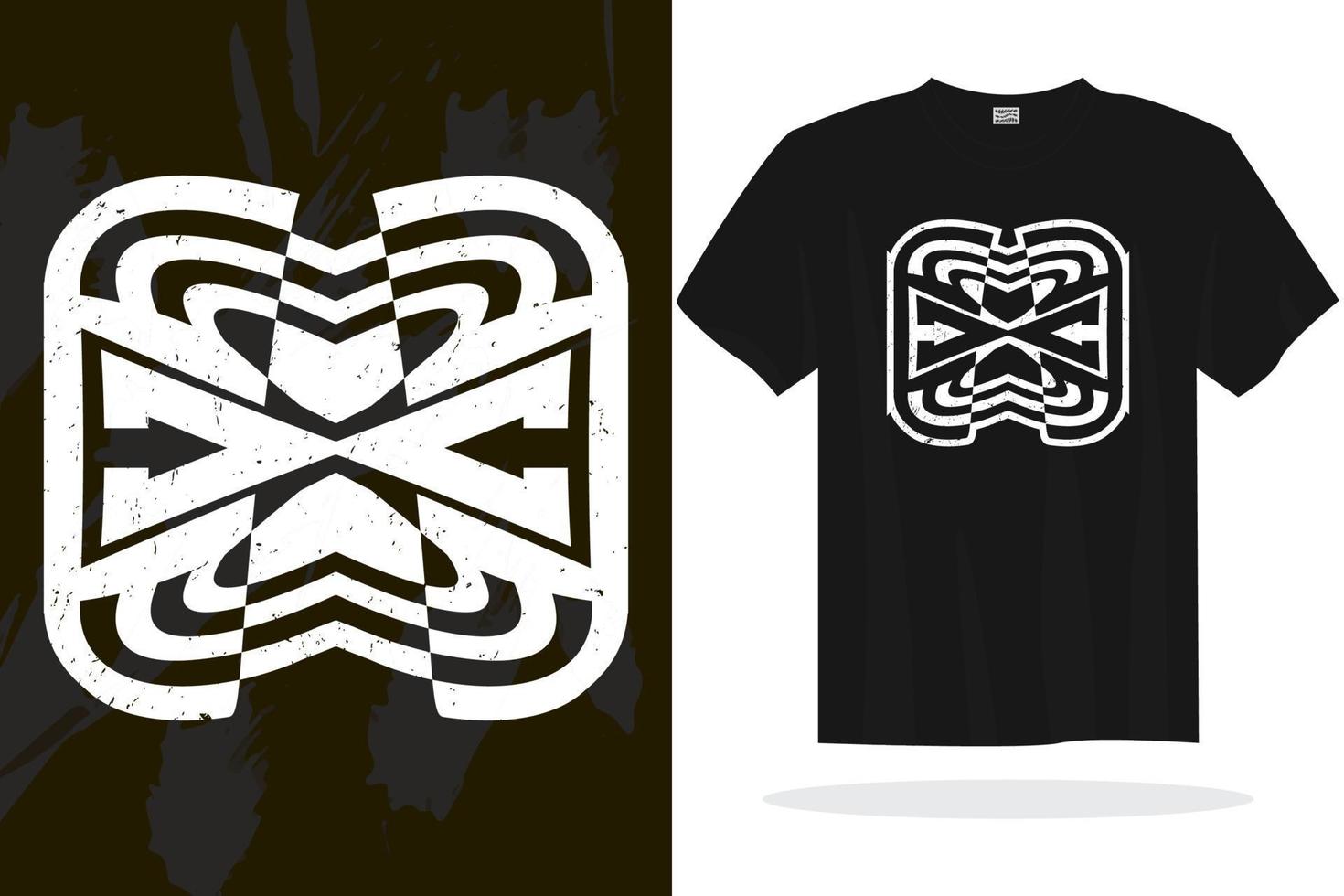 Modern t shirt design with random vector graphics
