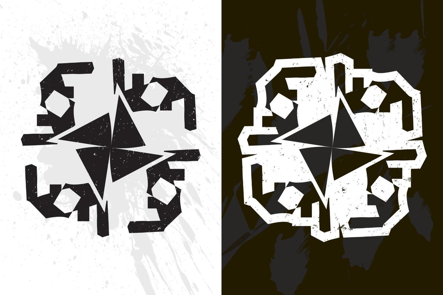 Modern t shirt design with random vector graphics