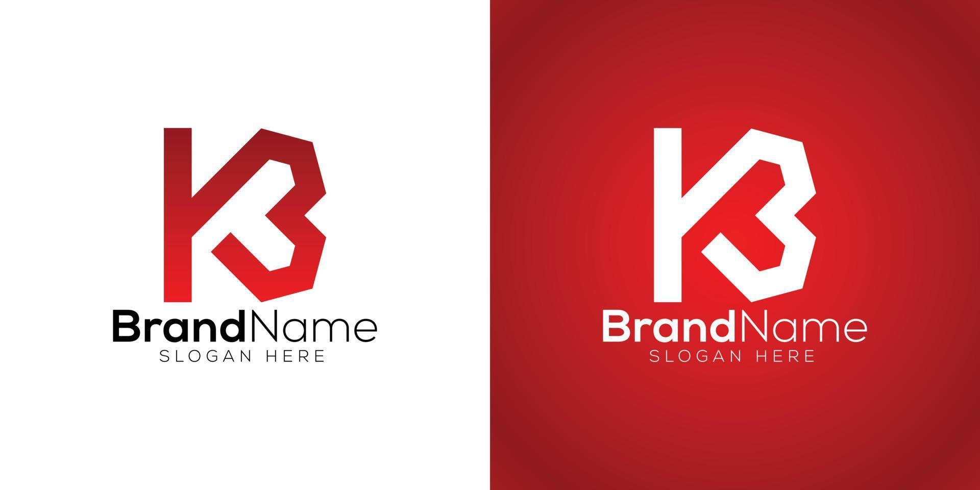 resumen letra k 3 o k si logo diseño modelo vector