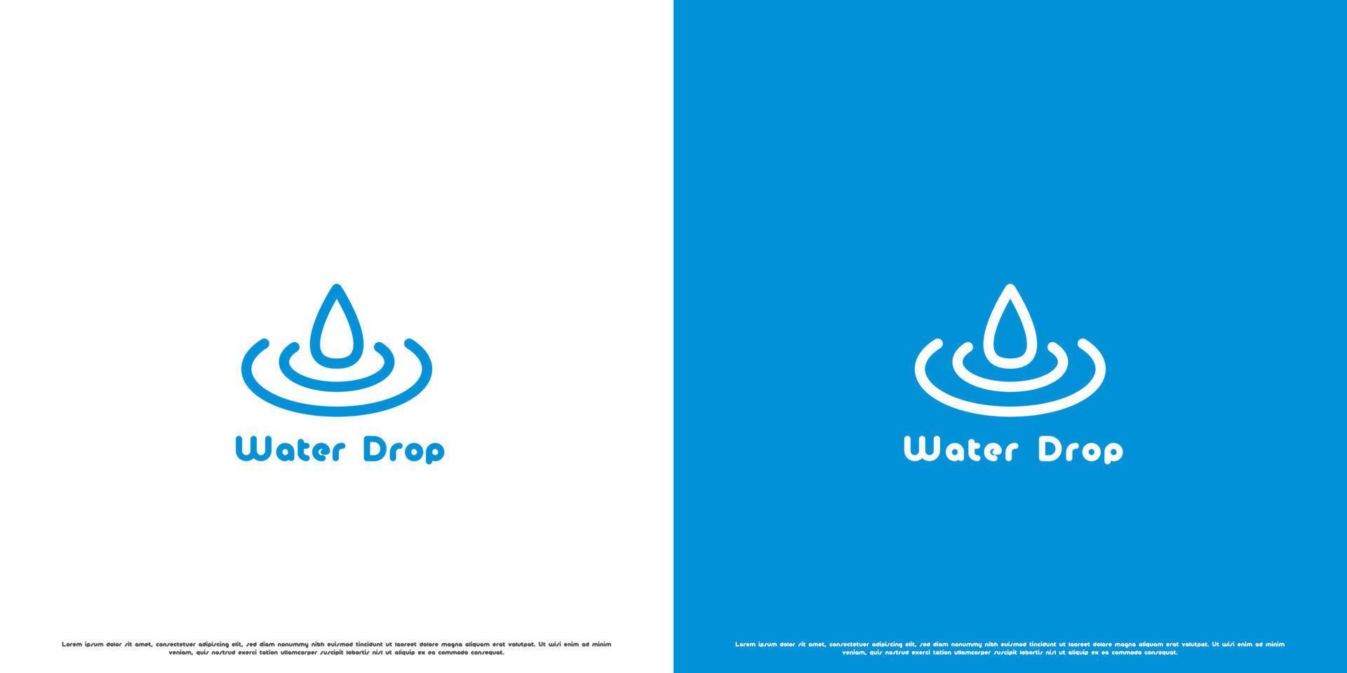 moderno agua soltar logo diseño ilustración. creativo plano silueta de agua gotita ola líquido moderno minimalista plano simple. contaminado agua ambiental cuidado diseño. agua elemento diseño. vector