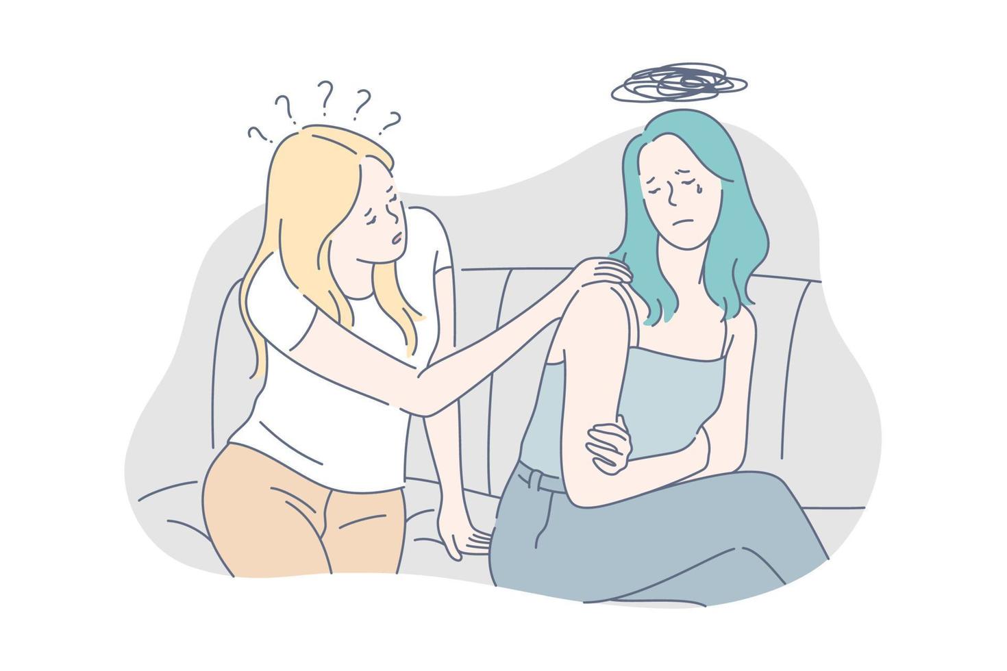 Calming friend concept vector