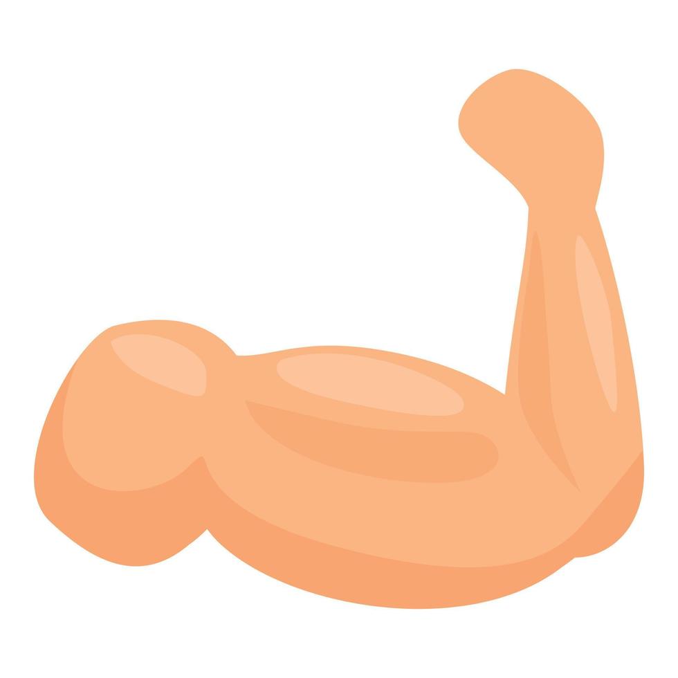 Bicep muscle icon cartoon vector. Strong arm vector
