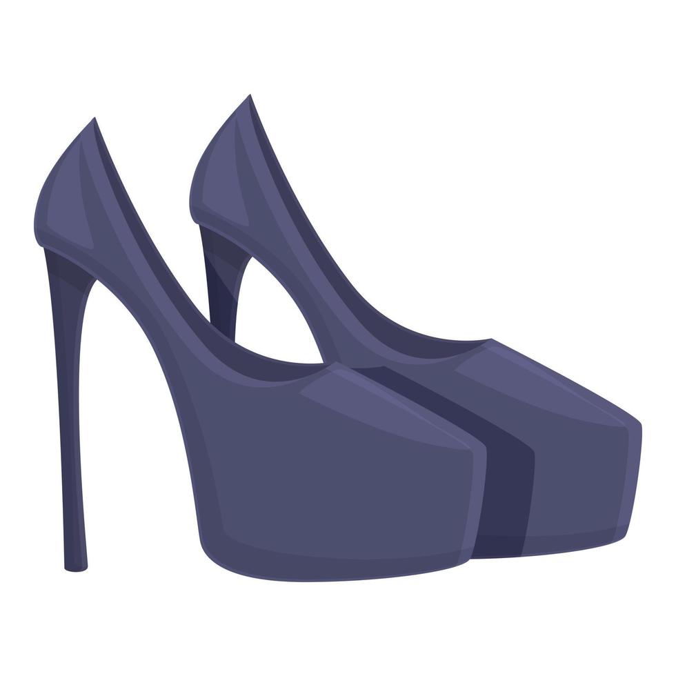 mujer alto tacones Zapatos icono dibujos animados vector. Moda zapato vector