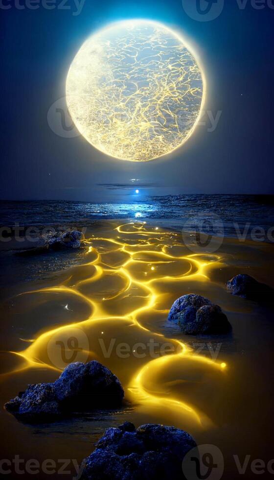 group of rocks sitting on top of a sandy beach. . photo