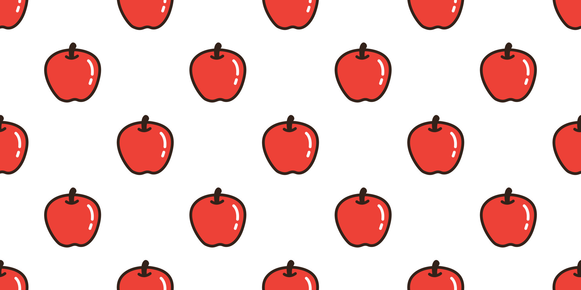 apple seamless pattern vector fruit isolated repeat background
