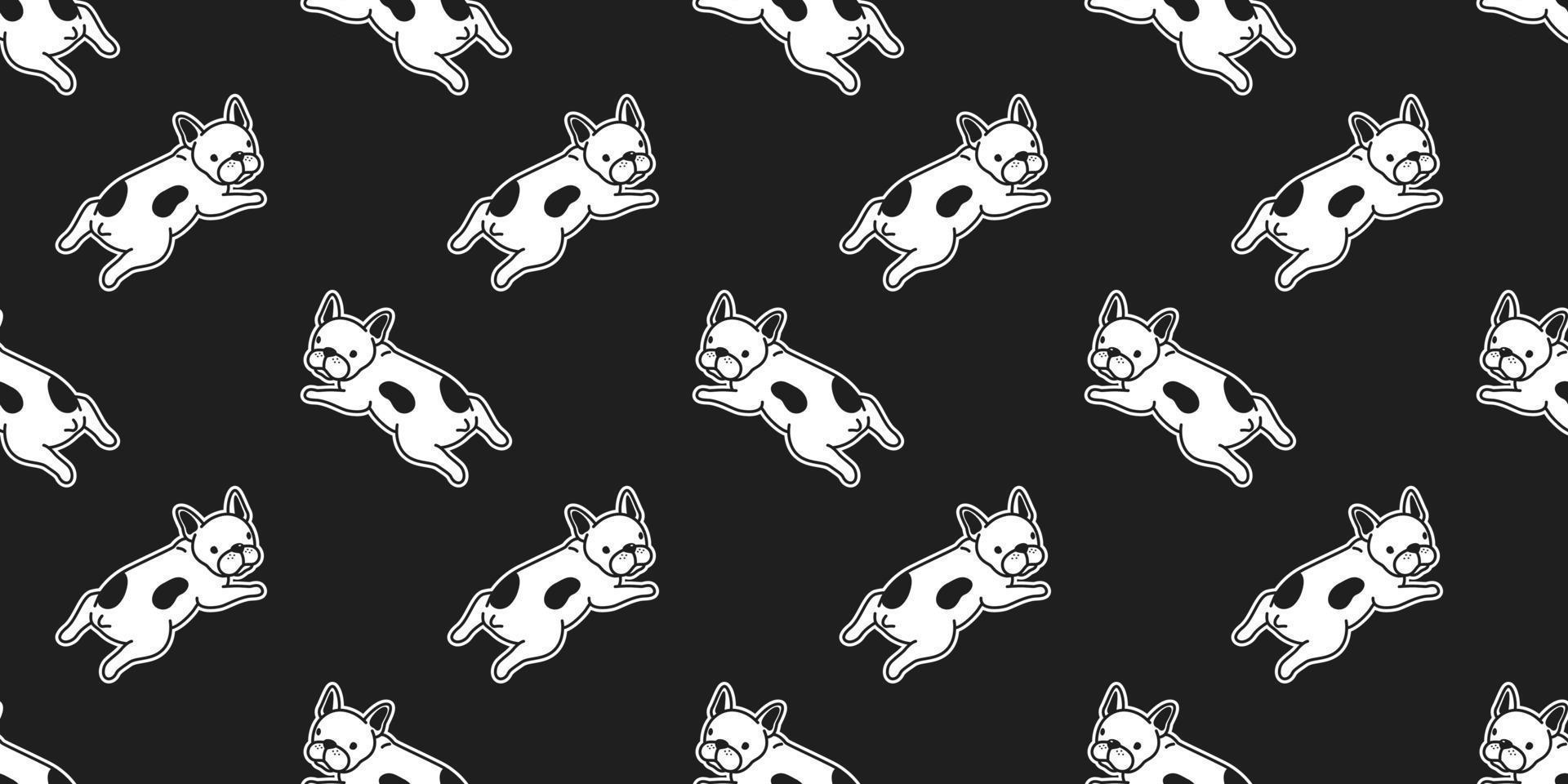 Dog seamless pattern vector french bulldog pug dog toy puppy repeat background wallpaper