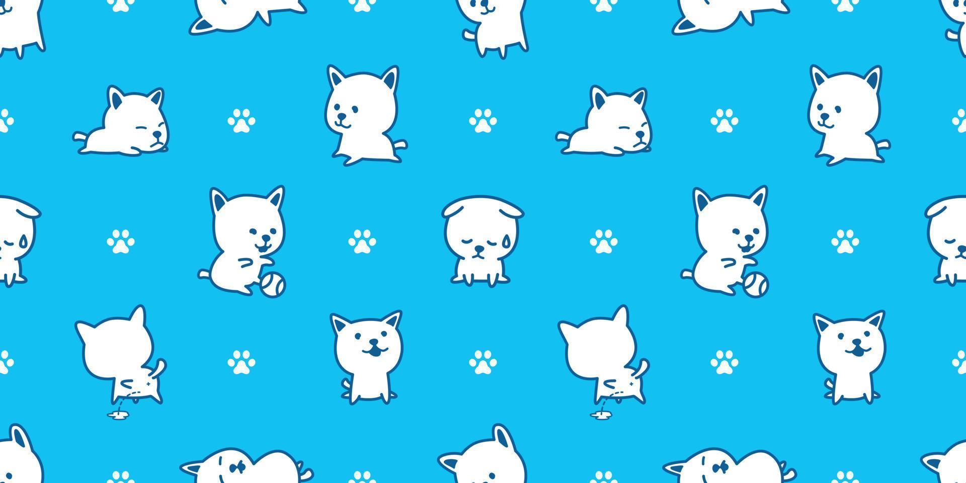 dog seamless pattern vector french bulldog breed puppy pug repeat background wallpaper doodle cartoon