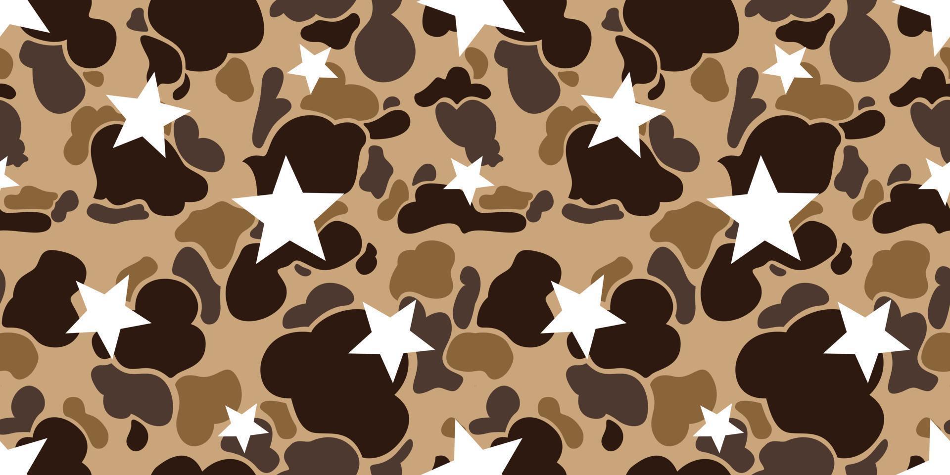 camouflage star seamless Pattern vector isolated wallpaper repeat background