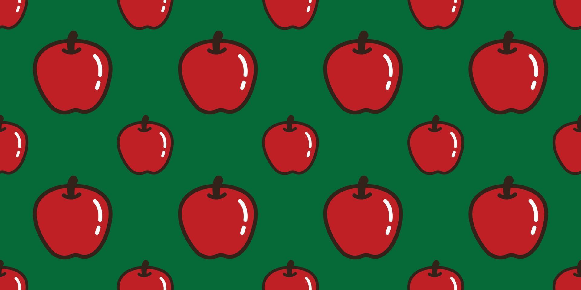 apple seamless pattern vector fruit isolated repeat background illustration cartoon doodle wallpaper