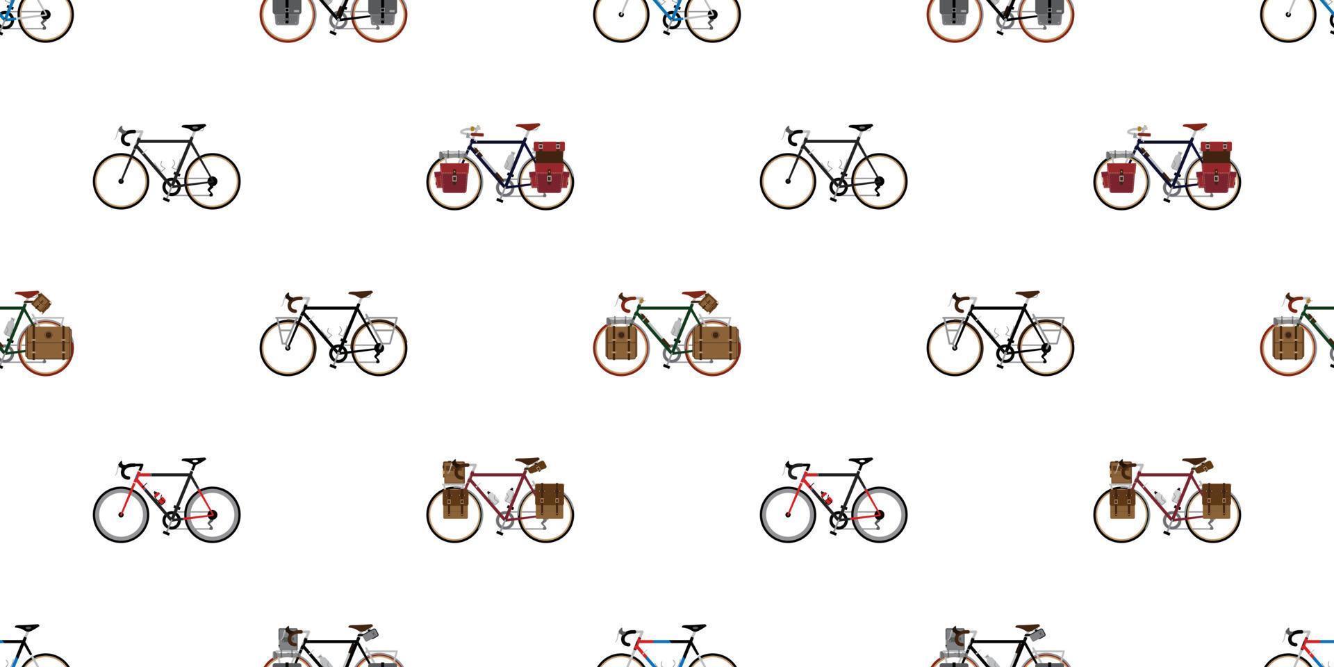 bicycle Seamless Pattern vector cycling isolated background wallpaper vintage touring bicycle