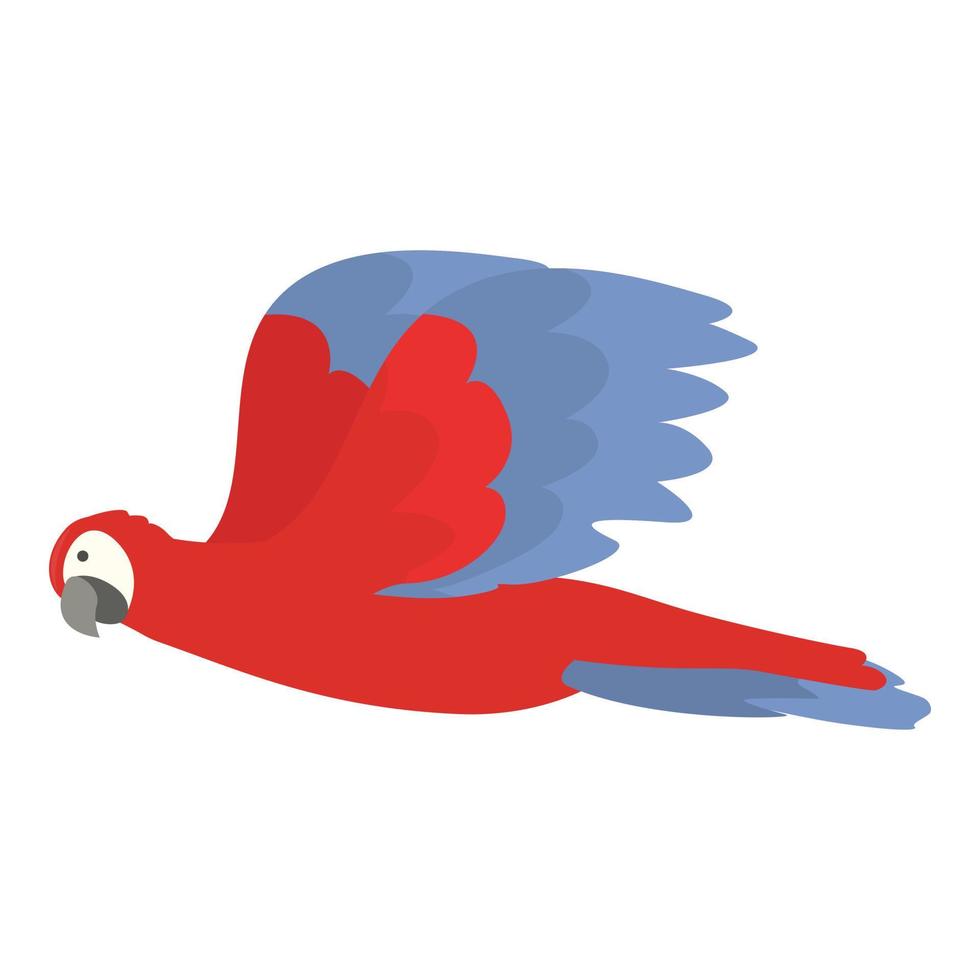 Fast macaw fly icon cartoon vector. Parrow bird vector