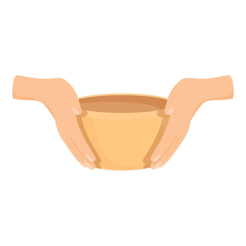 Ceramic pot icon cartoon vector. Studio pottery vector