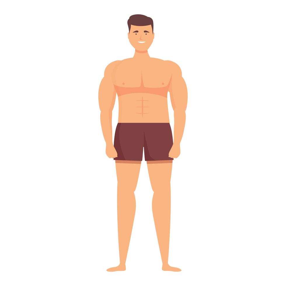 Strong man icon cartoon vector. Muscle arm vector