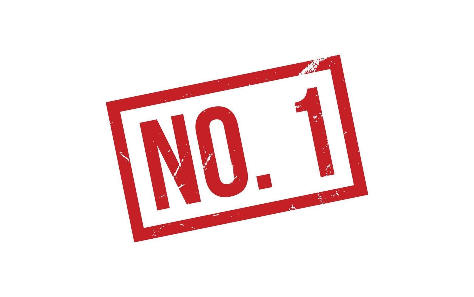No 1 Rubber Stamp Seal Vector