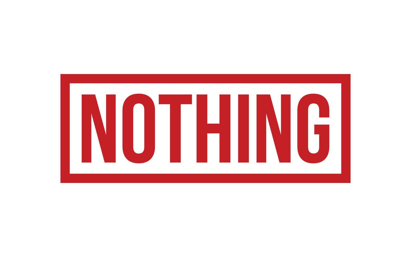Nothing Rubber Stamp Seal Vector