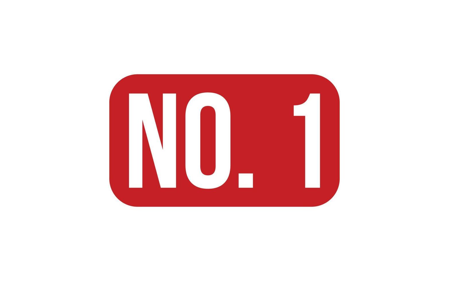 No 1 Rubber Stamp Seal Vector