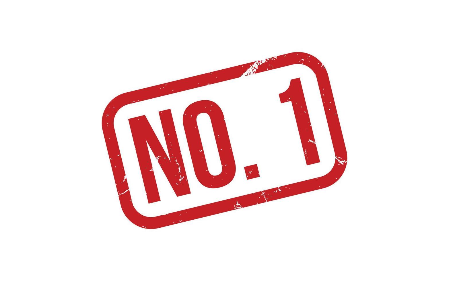 No 1 Rubber Stamp Seal Vector