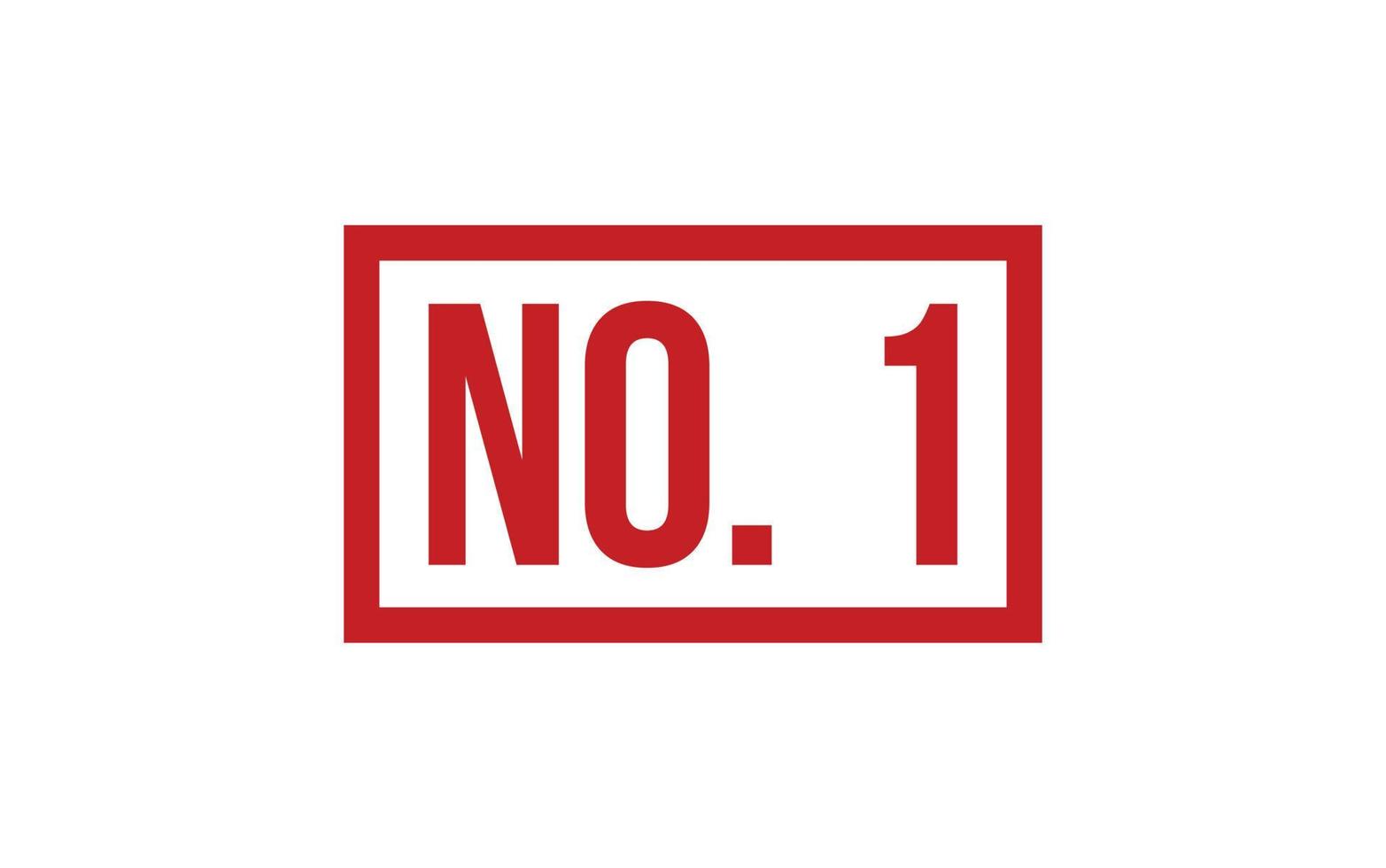 No 1 Rubber Stamp Seal Vector