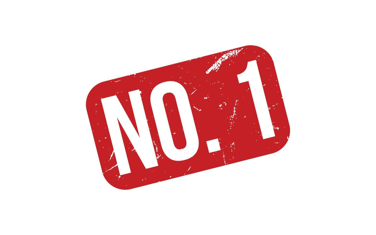 No 1 Rubber Stamp Seal Vector