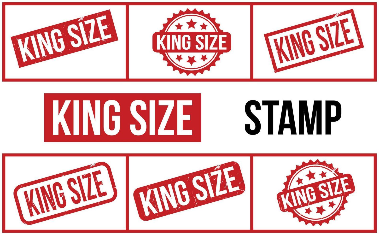 King Size Rubber Stamp set Vector