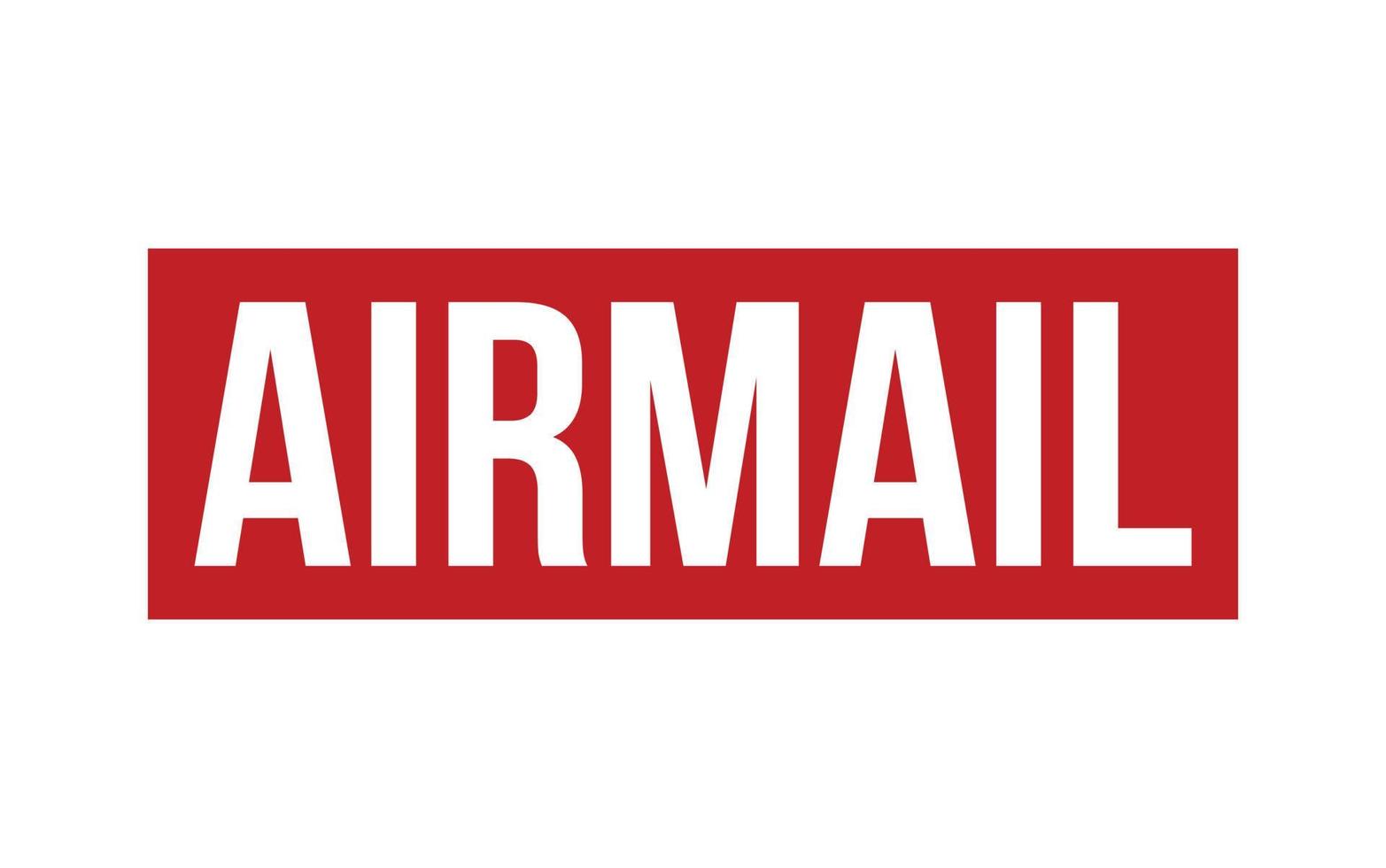 Red Airmail Rubber Stamp Seal Vector
