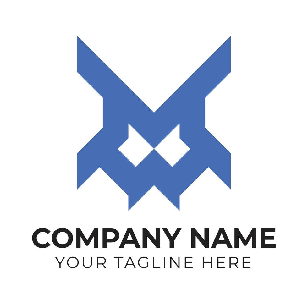 Creative modern abstract monogram MW letter business logo design Free Vector