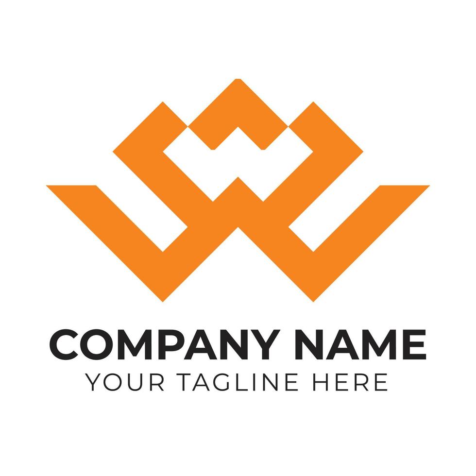 Creative modern abstract monogram WW letter business logo design Free Vector