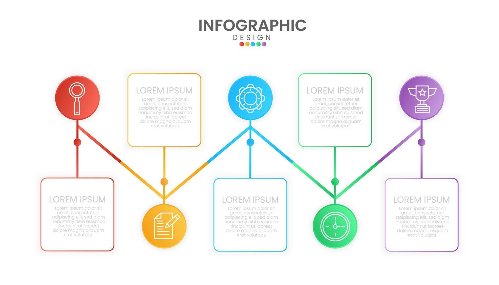 infografía cronograma diseño modelo. negocio concepto con 5 5 opciones, vistoso diagrama cronograma y cronograma. infografía diseño vector y márketing