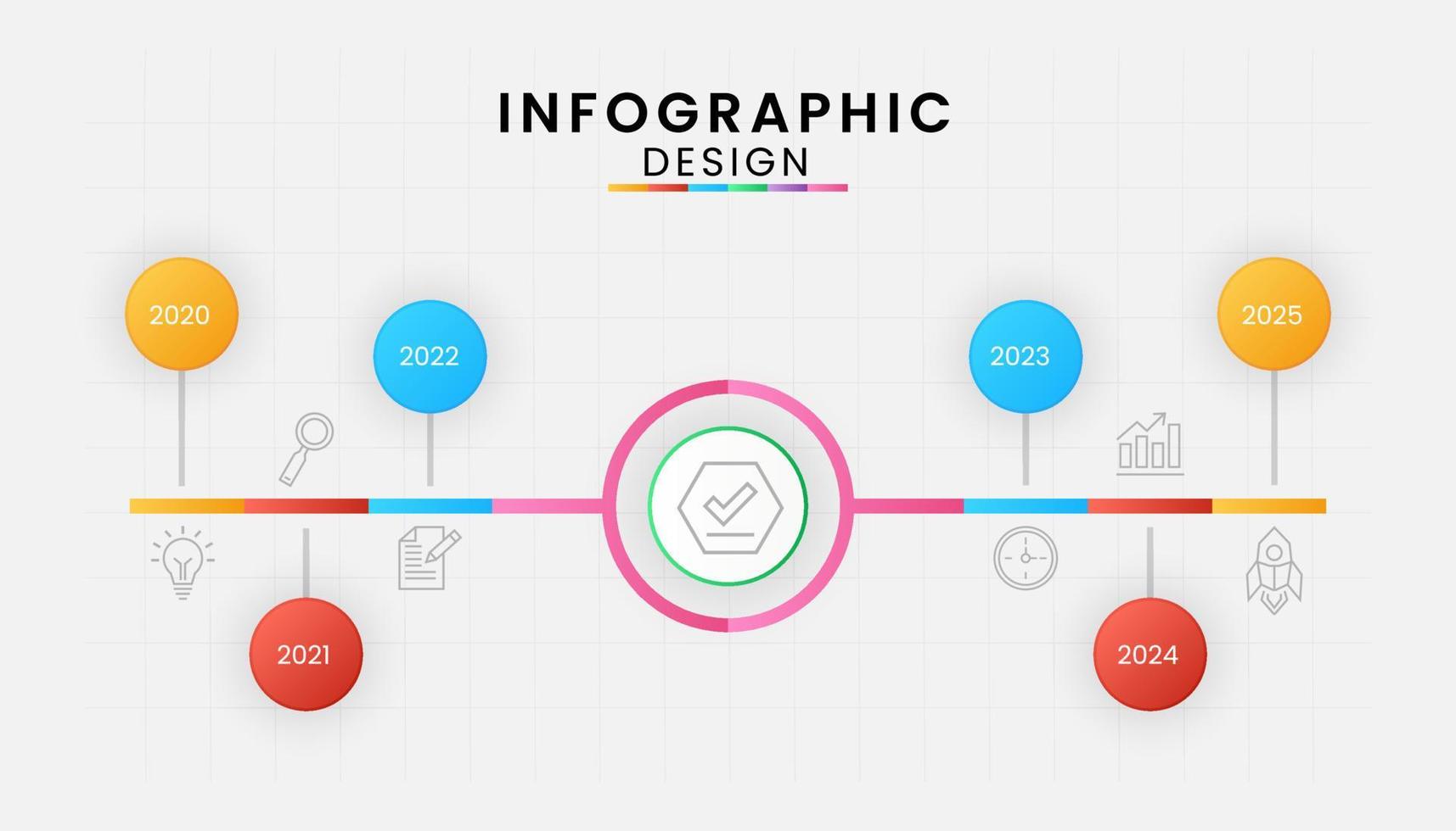 Infographic template for business isolated on white background. Timeline Process chart concept with 6 options, steps, part, Vector presentations.