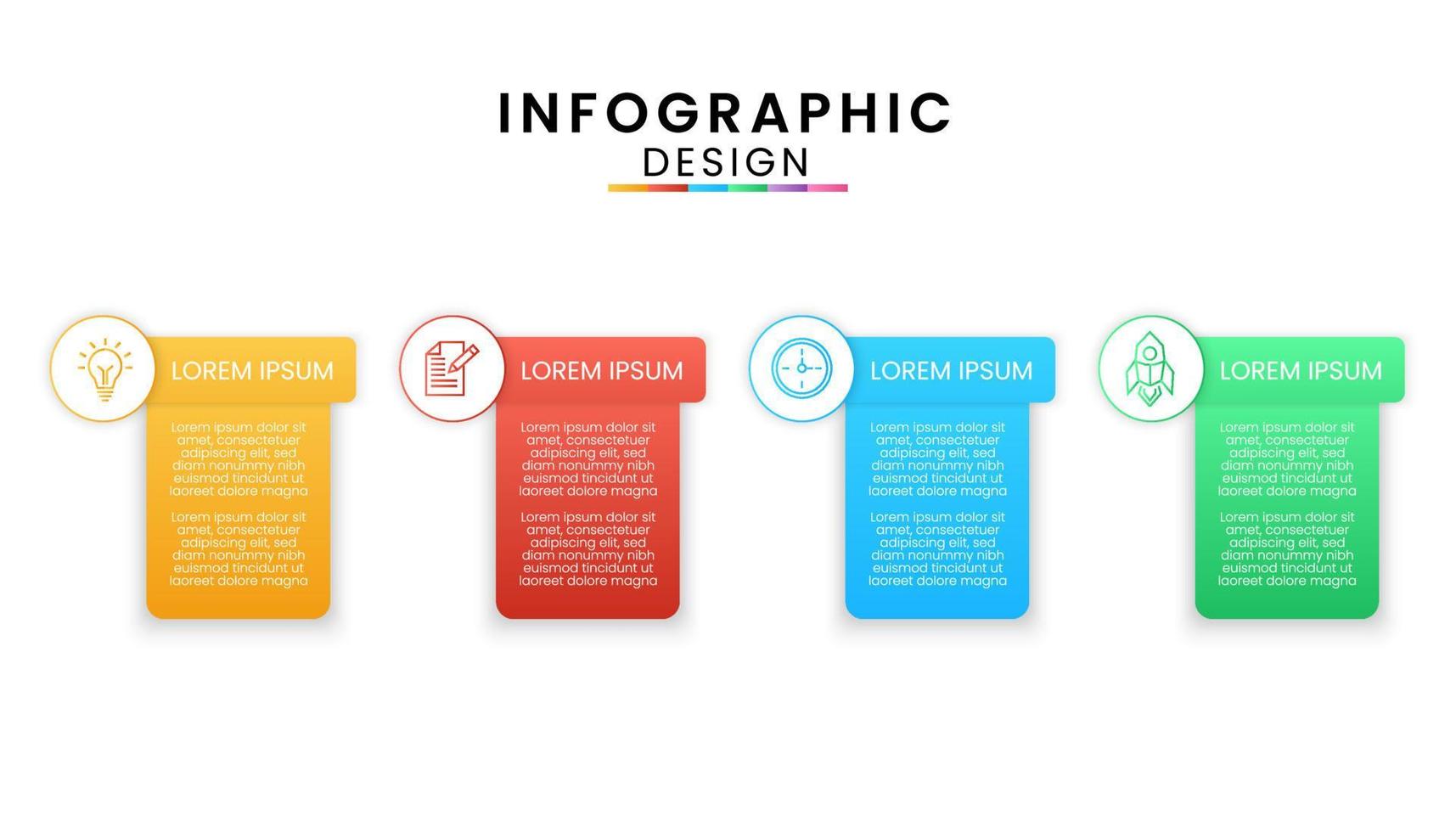 Infographic template for business. Timeline concept with 4 step, Presentation vector