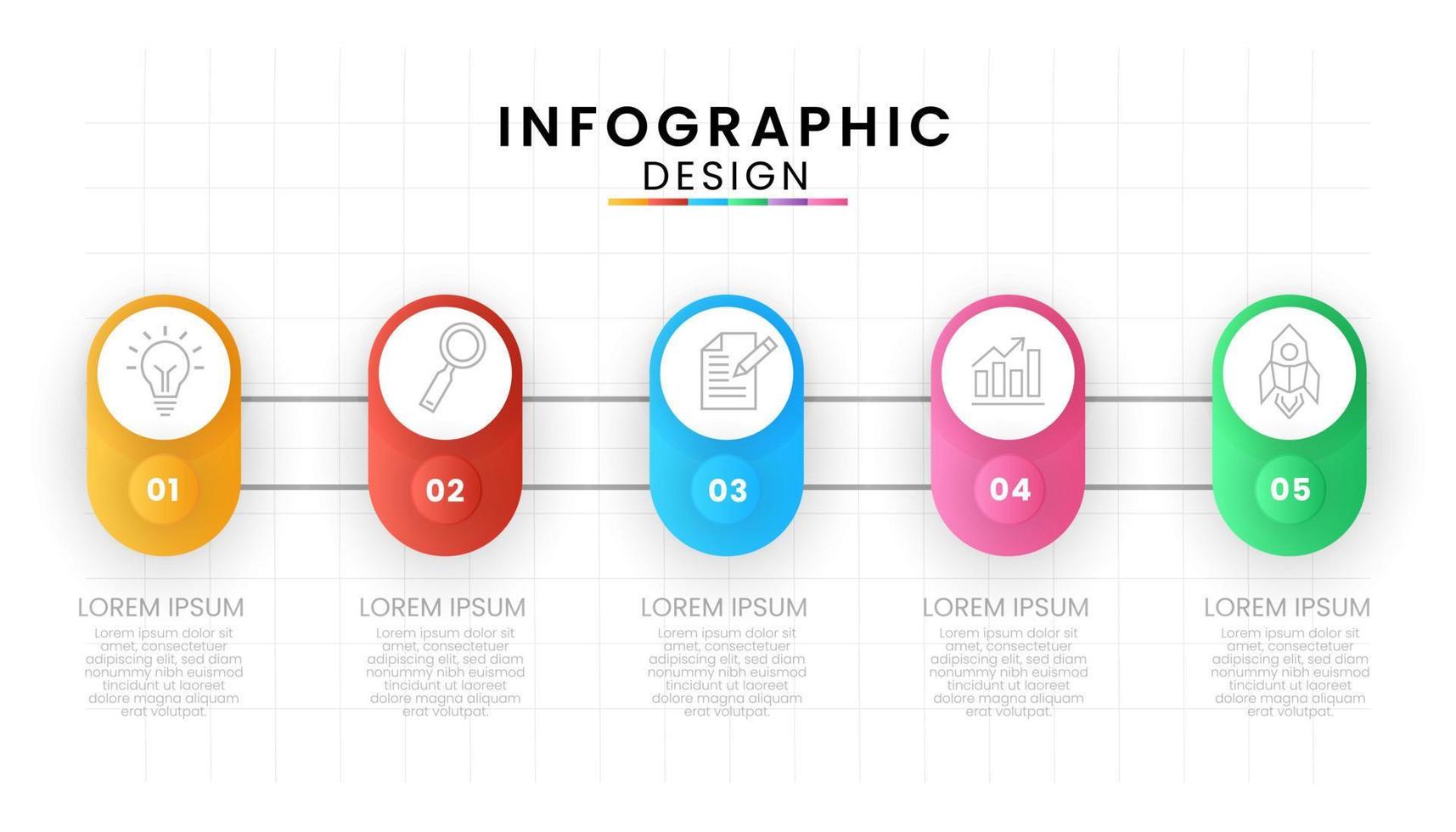 Business data visualization. Circle infographic icons designed for modern background template vector