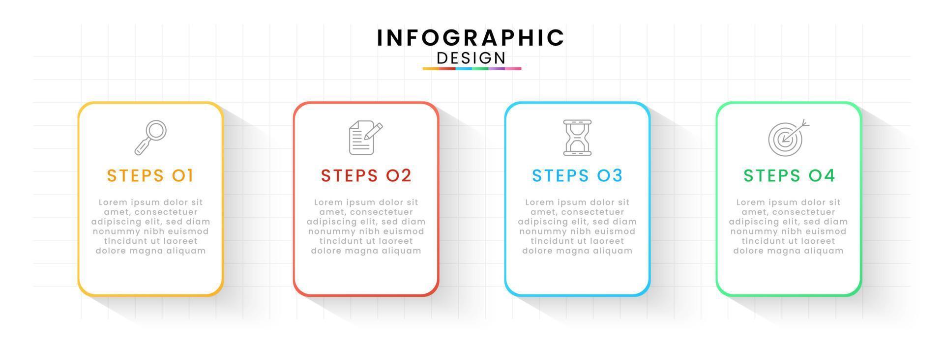 Infographic template for business. Timeline concept with 4 step. vector