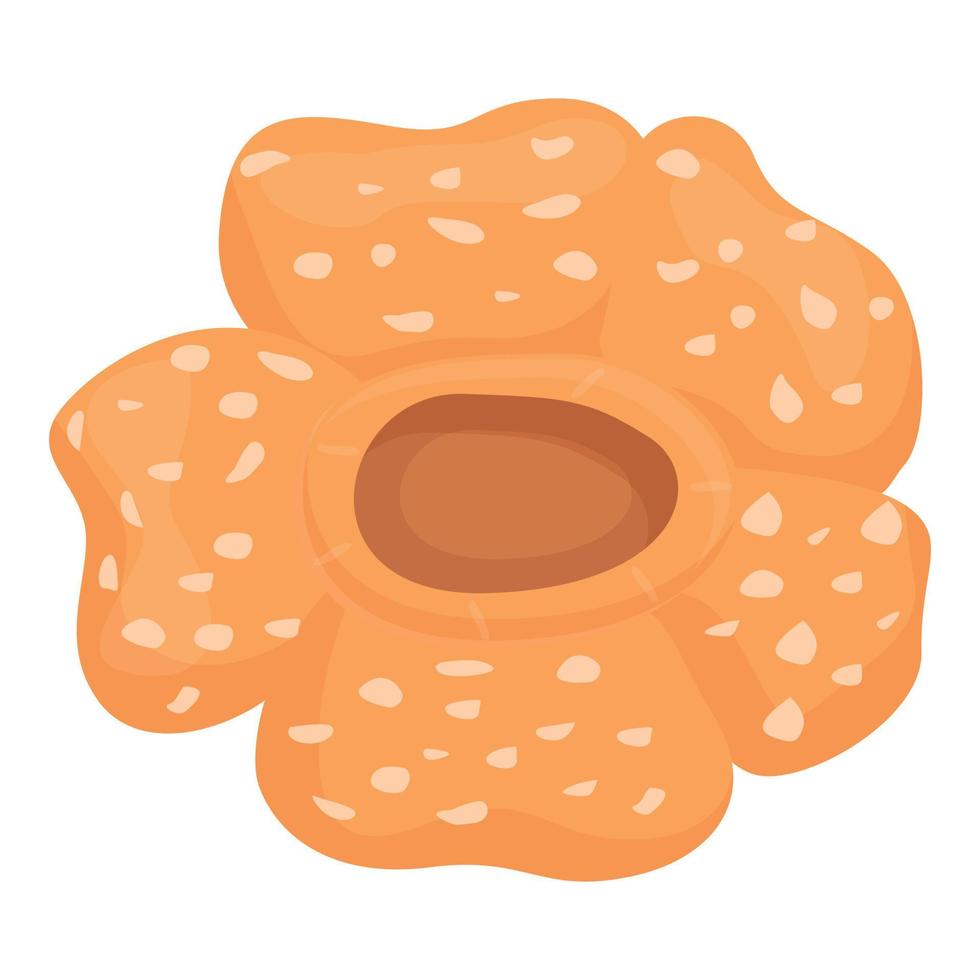 Orange flower icon cartoon vector. Forest rafflesia vector