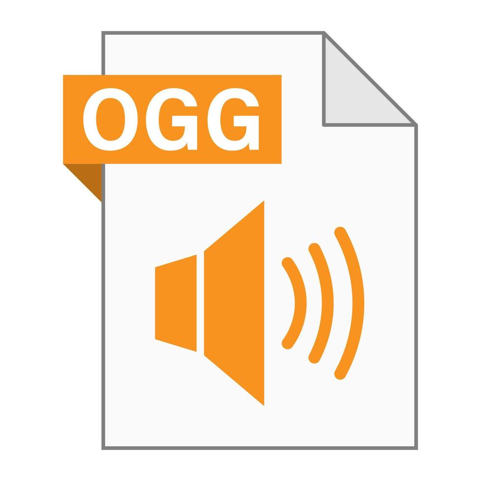 Modern flat design of OGG file icon for web vector