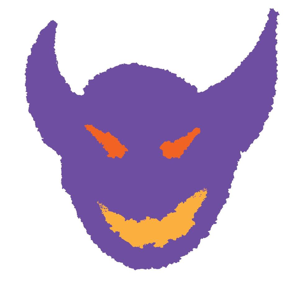 Purple devil face, good for your graphic design resources. vector