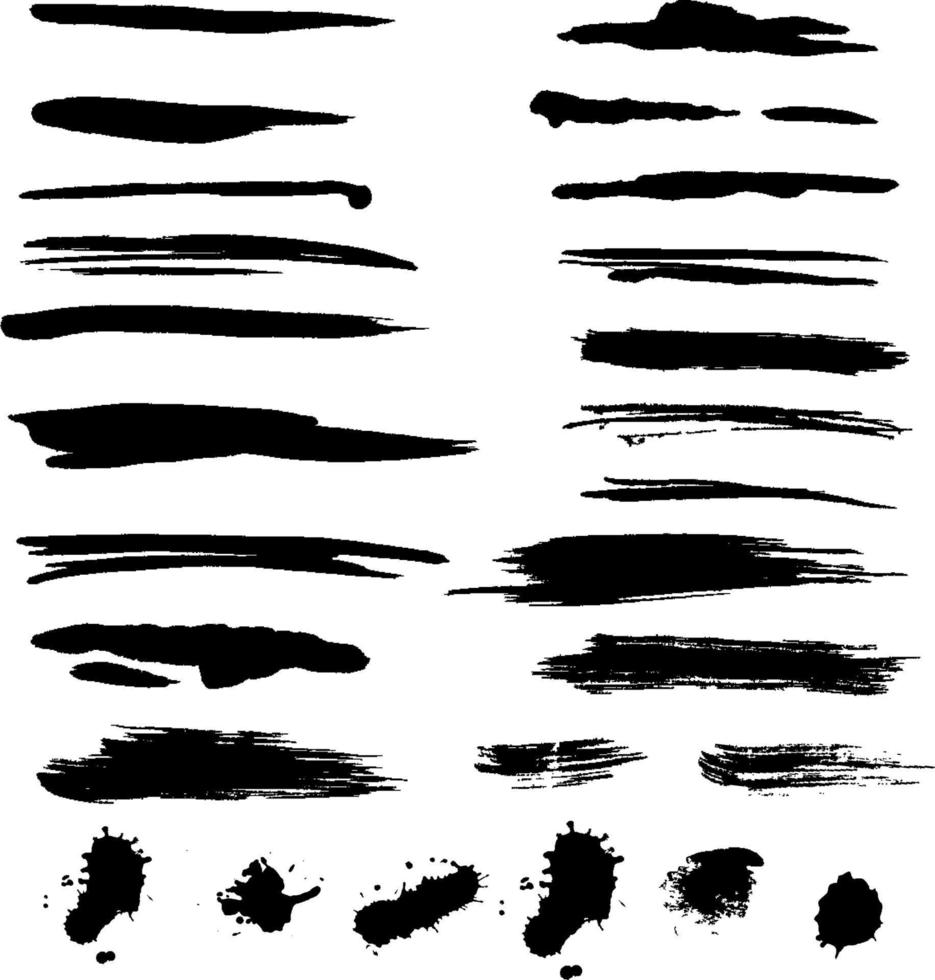 Grunge brush strokes vector