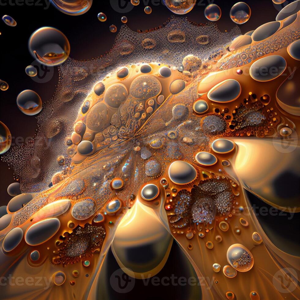 manojo de burbujas flotante en parte superior de cada otro. generativo ai. foto